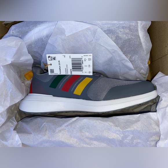 Adidas FORTARUN 2.0 CLOUDFOAM MULTICOLOR STRIPES NIB size 4.5 youth/womans 7 - 8 - Picture 8 of 10